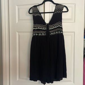 Free people black flowy tank dress size medium